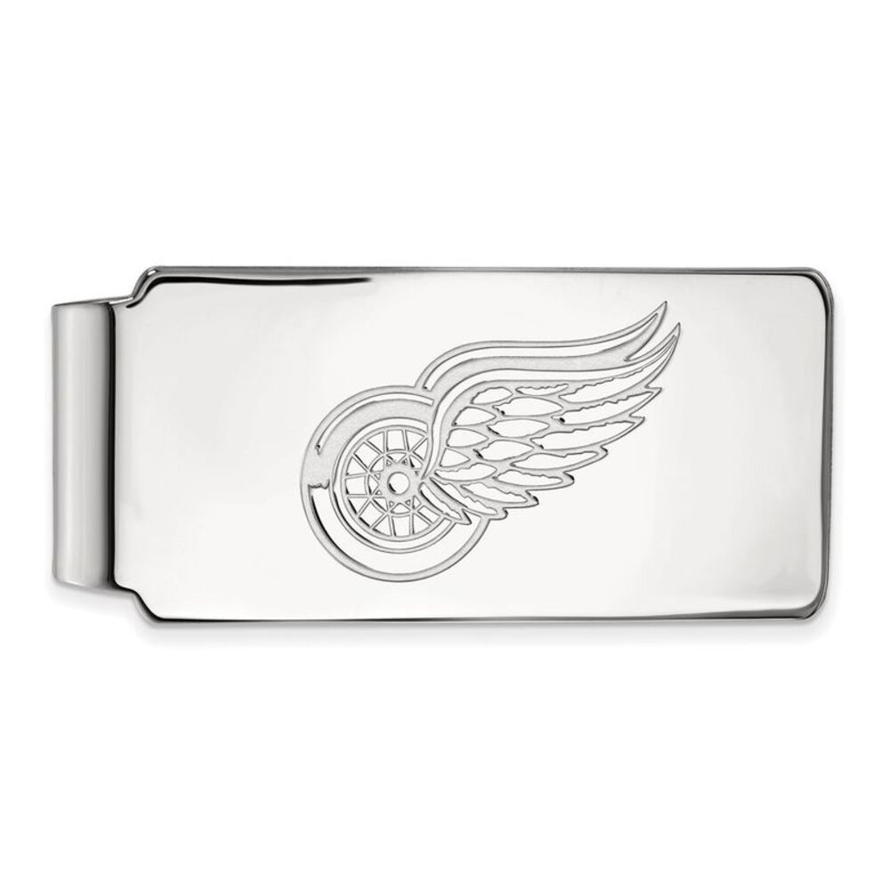 10k White Gold NHL Detroit Red Wings Money Clip